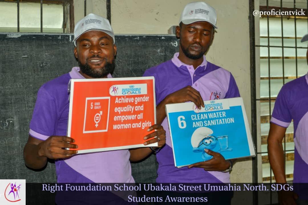 YERF SCHOOLS OUTREACH ON SDGs. @ Right Foundation Secondary School Umauhia