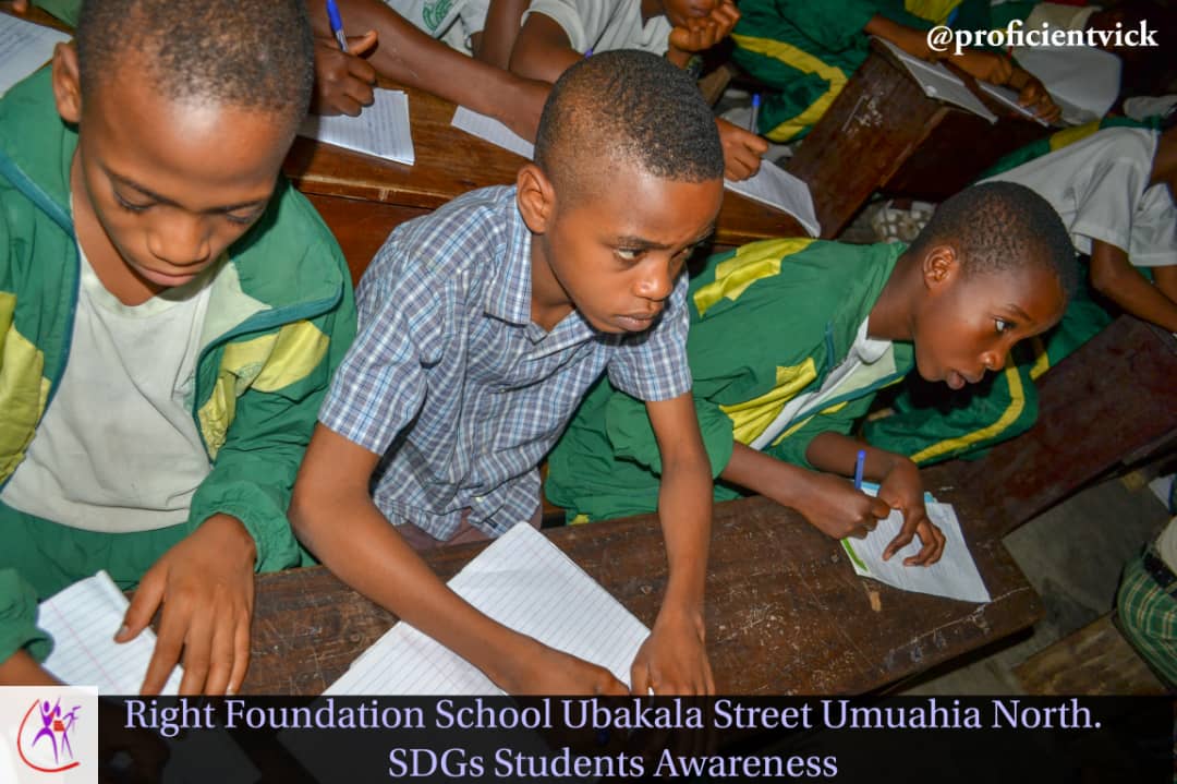 YERF SCHOOLS OUTREACH ON SDGs. @ Right Foundation Secondary School Umauhia