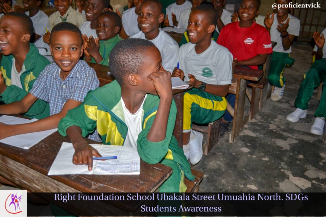 YERF SCHOOLS OUTREACH ON SDGs. @ Right Foundation Secondary School Umauhia