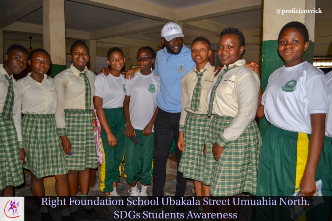 YERF SCHOOLS OUTREACH ON SDGs. @ Right Foundation Secondary School Umauhia