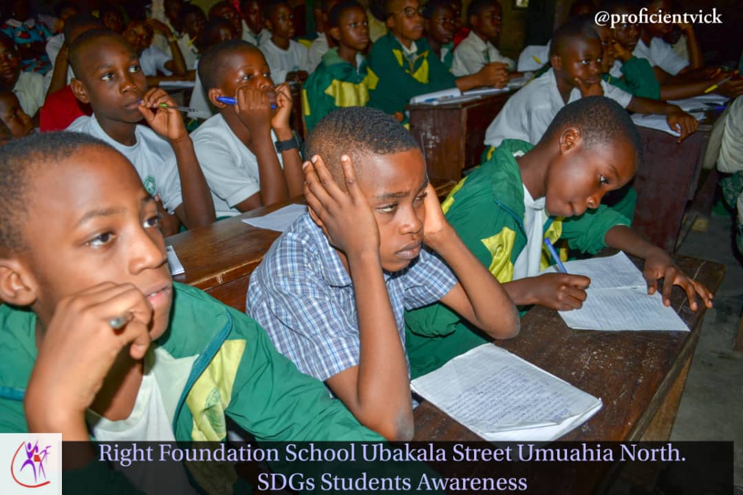 YERF SCHOOLS OUTREACH ON SDGs. @ Right Foundation Secondary School Umauhia